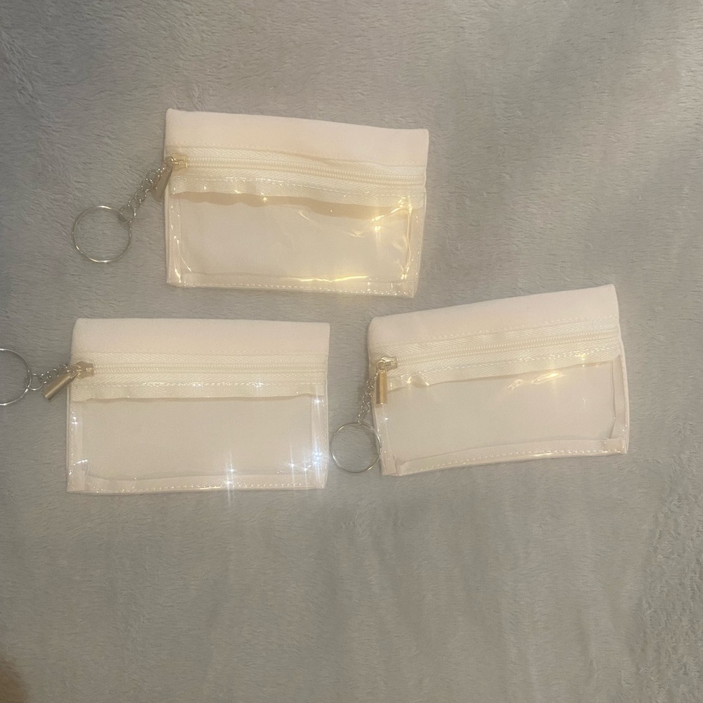 Transparent Jewelry Pouches with Key Ring